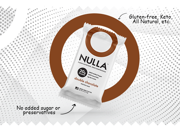 CleanForm Nutrition Nulla Protein Bar - Double Chocolate - Box of 12